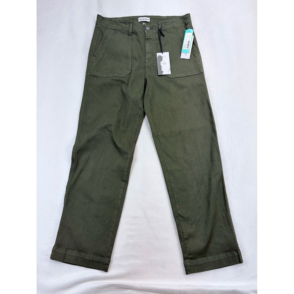 Studio Blue Sophia High Rise Relaxed Utility Pants Olive Green Womens 10 - Picture 2 of 12